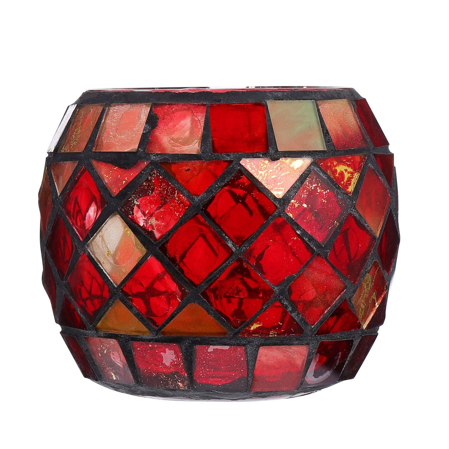 Glass Votive Candle Holder Christmas Candle Holders Red Mosaic Tealight Holder Votive Candle Holders Christmas Dining Table Centerpieces for Home Wedding Decorations