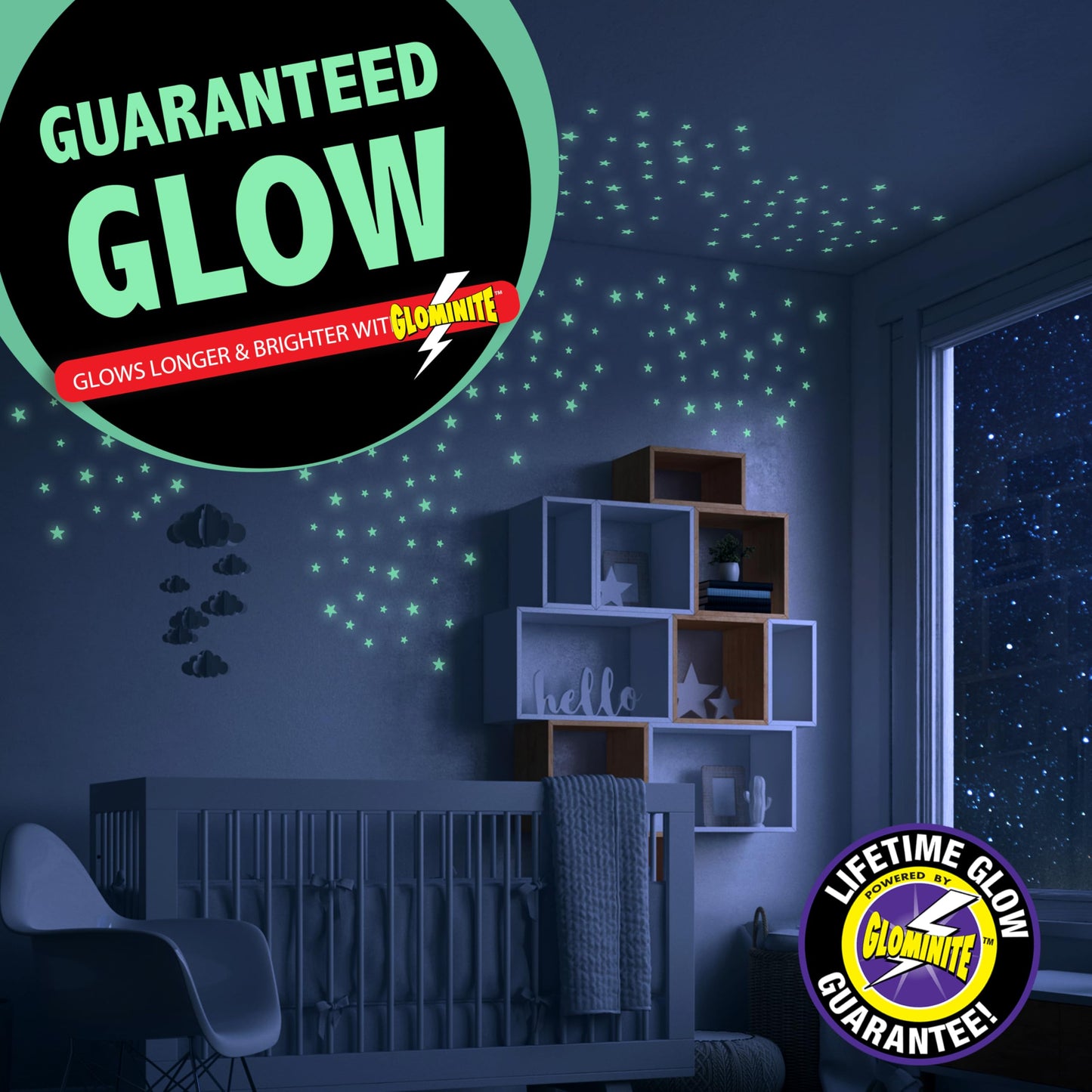 Great Explorations: Wonder Stars Super Kit, Glow In The Dark Ceiling Stars. 150 Pieces In 4 Sizes Reusable Sizes