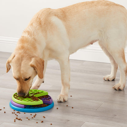 Outward Hound by Nina Ottosson Lickin' Layers Dog Puzzle Feeder, Level 2 Enrichment Dog Toy, Multicolored