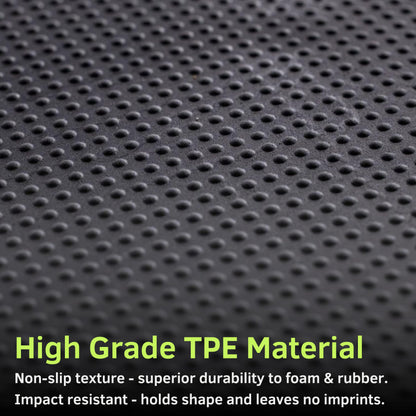 Baselayer Balance Series Interlocking Floor Tiles - Durable ½ in TPE (Rubber Like, NOT Foam, no Odor) - Gym Flooring for Cardio Equipment & Gymnastics - Black, 15 SqFt (6 Pack) - Made in USA