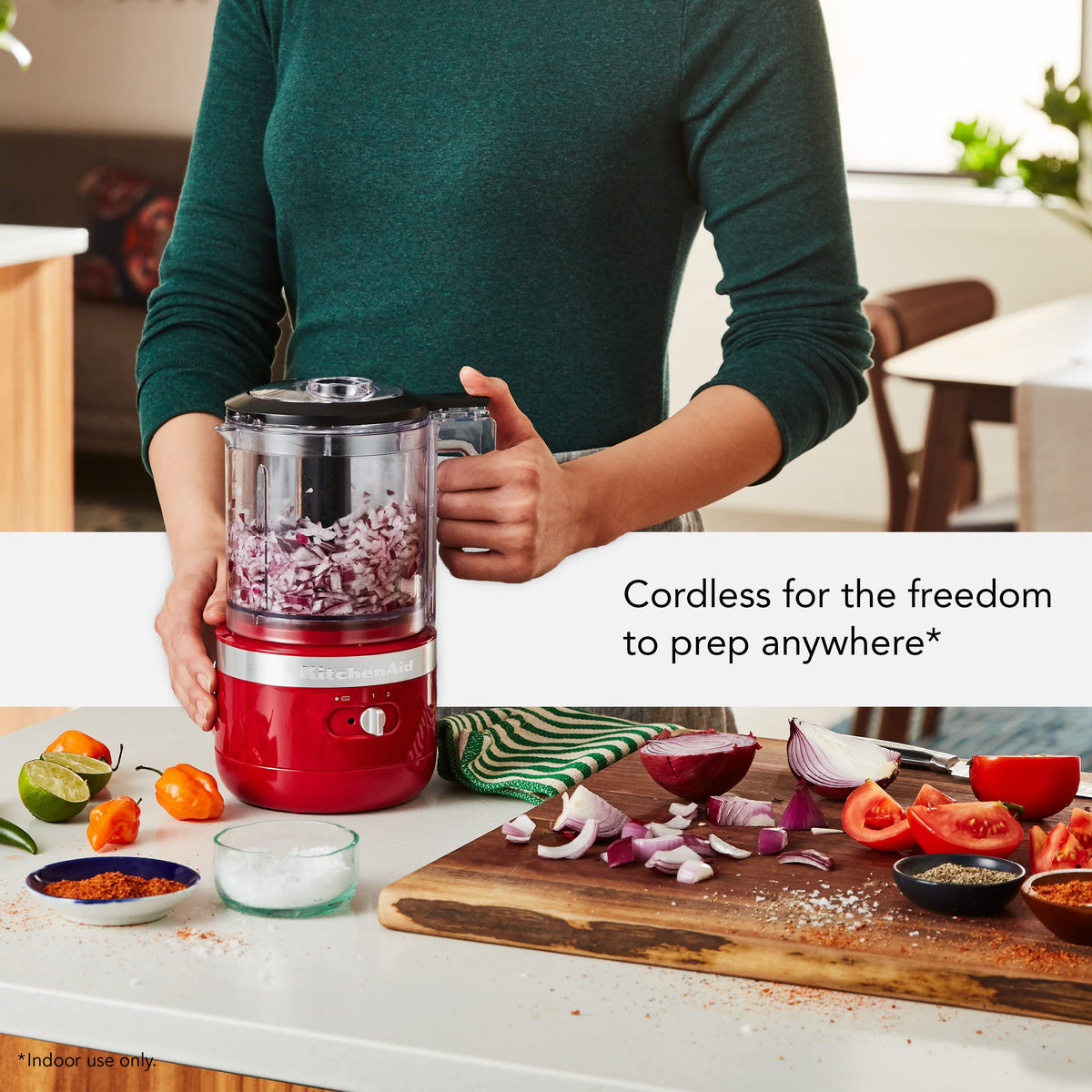 KitchenAid 5 Cup Food Chopper KFC0516ER, Empire Red