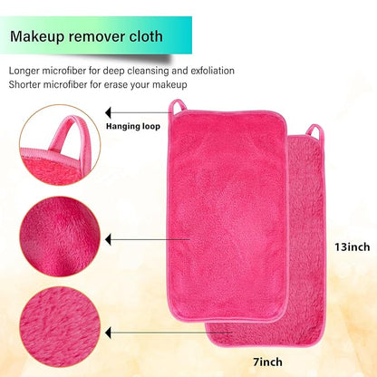 Nugilla Makeup Remover Cloth, 5 Packs Reusable Microfiber Makeup Remover Towels