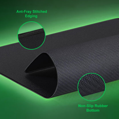LifeTrim Huge 46”x17” 5mm Gaming Mouse Pad Large Mouse Pad for Desk Mouse Pad Gaming Giant Black XXL Thick Long Extra Large Extended Big Mouse Pad Gamer Desk Mat