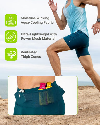 Men's Running Compression Shorts with Pockets | Secure Phone, Keys & Water Bottles - USA Made