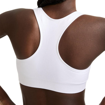Champion Women's The Infinity Racerback Sports Bra, Moderate Support, Seamless, Moisture-Wicking, White, Large