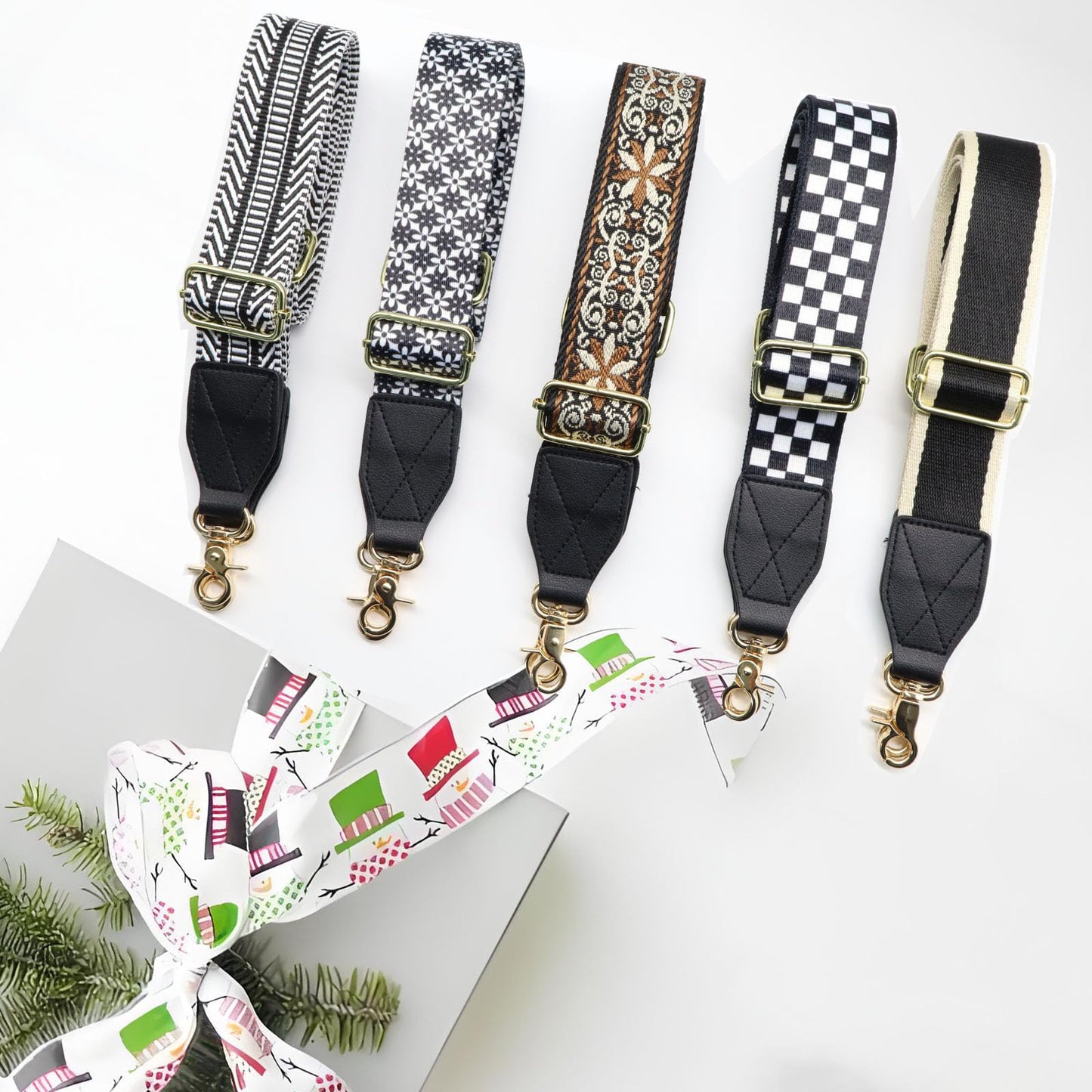 Purse Strap Handbag Accessories Crossbody Bag Adjustable Replacement Conversion Kit,Black Bag Straps for Large Shoulder Bag