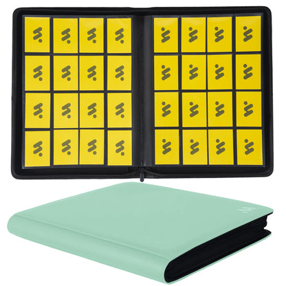 MORABTO Premium 1000+ Pockets Card Binder,16 Pockets Trading Card Binder Ringless Side Loading Trading Card Album Folder for TCG - Light Green