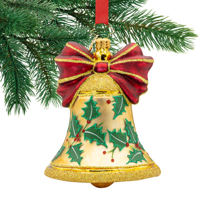 Christopher Radko Hand-Crafted European Glass Christmas Tree Decorative Ornament, Bell Bliss
