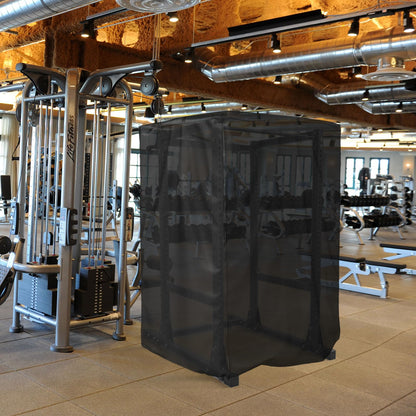 AKEfit Strength Training Cover, Waterproof & Dustproof Gym Rack Cover with Zipper,Fit for Indoor and Outdoor 69''Lx47''Wx84''H-Black