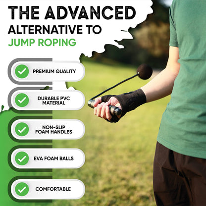 Weighted Cordless Jump Rope - Adjustable Length Ropes Ropeless Jump Rope For Beach Body - Eliminate Dad Bod With Indoor Jumprope - Cordless Jumping Rope Great For Improving Fitness In Small Spaces