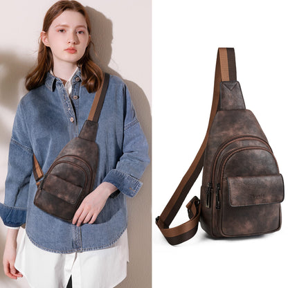 Sling Bag Crossbody Bags for Women Small Cross Body Bag Fanny Packs Chest Sling Purse for Daily Travel Leisure Sport
