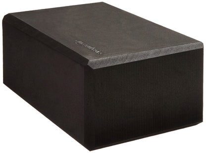 Amazon Basics Non-Slip Yoga Blocks, Set of 2, Deepen Poses, 4" x 9" x 6", Black