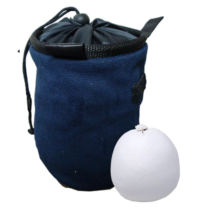 Z ATHLETIC Gym Chalk Ball & Chalk Bag Combo for Gymnastics, Rock Climbing, and Weightlifting (2oz, Dark Blue)