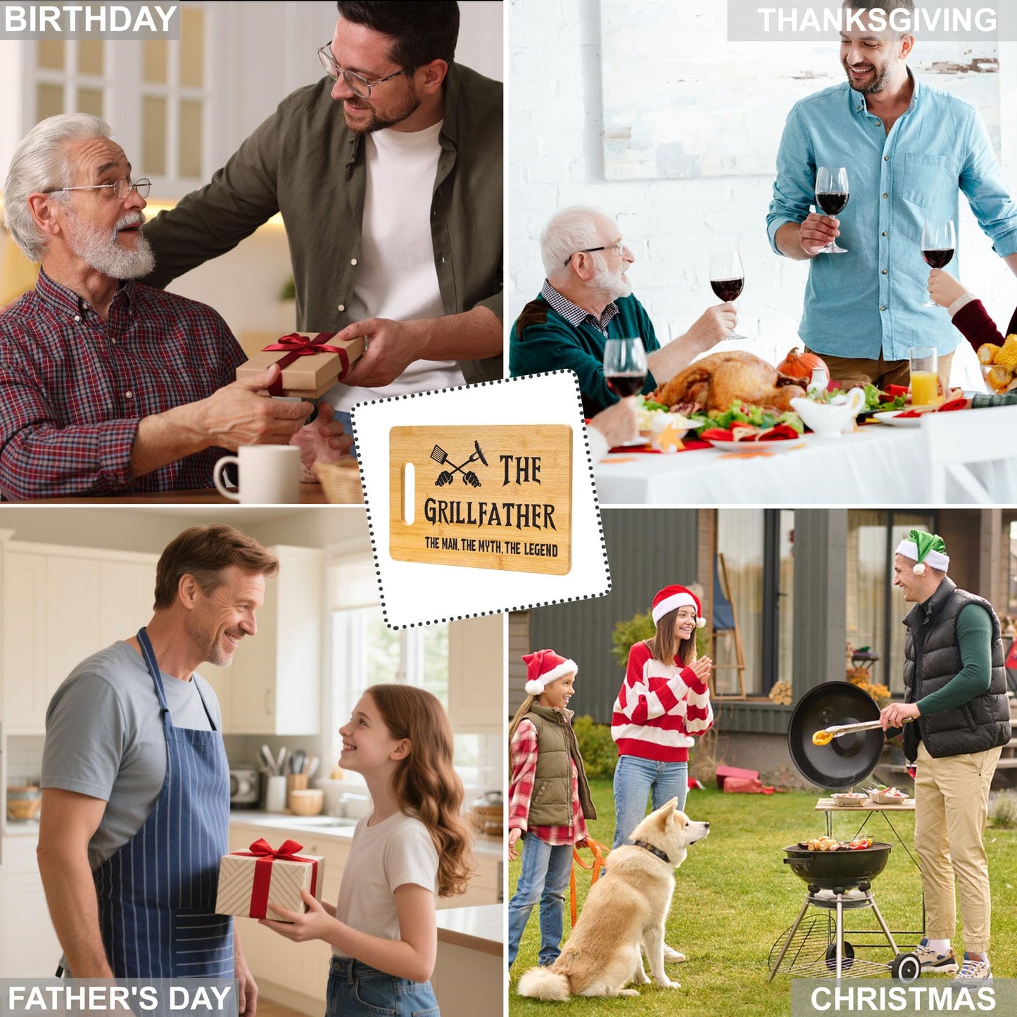Dad Gift from Daughter Son, Kitchen Wall Decor, BBQ & Grilling Accessories - Unique Father's Day, Christmas & Birthday Gifts Idea