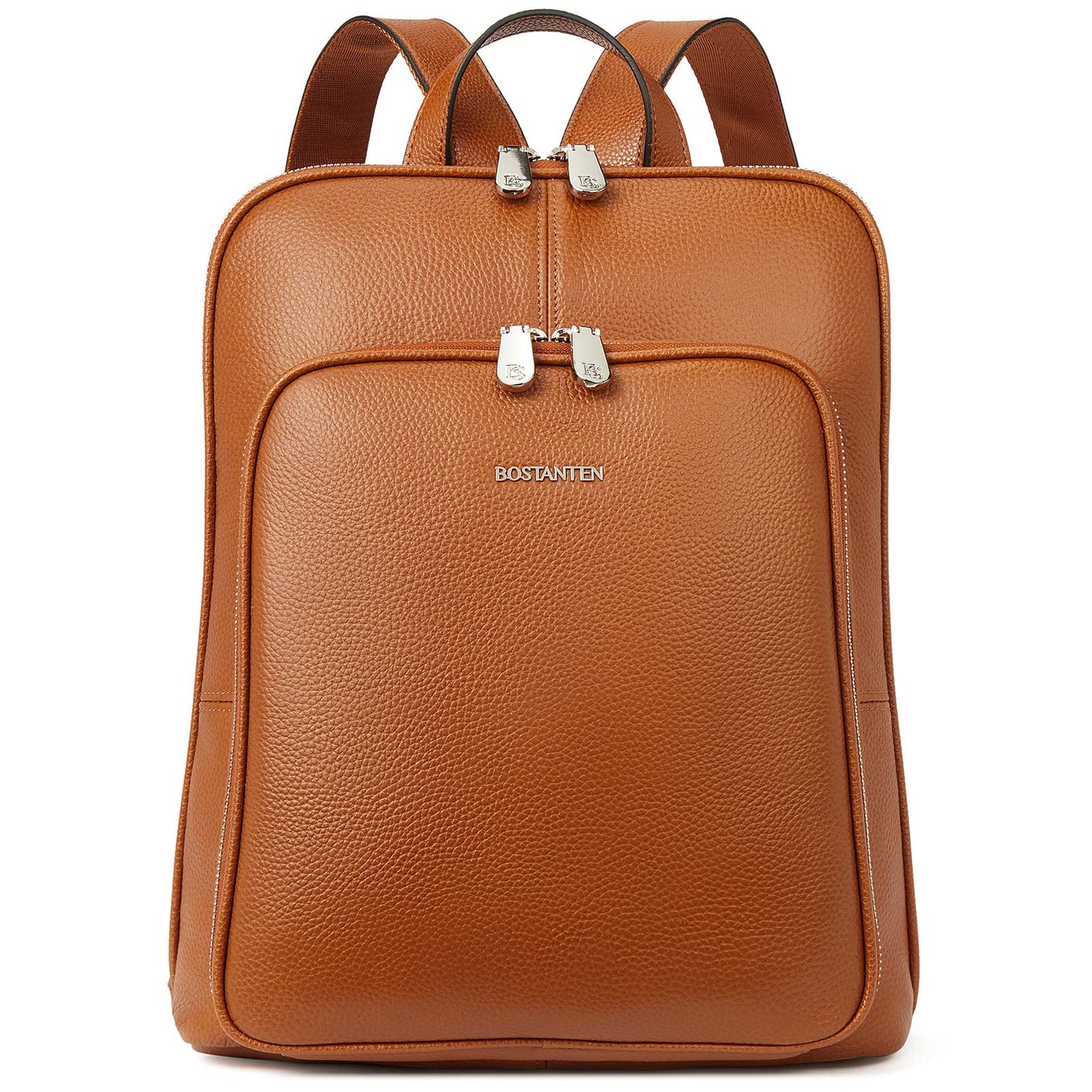 BOSTANTEN Genuine Leather Backpack Purse for Women Casual College Travel Bags Brown