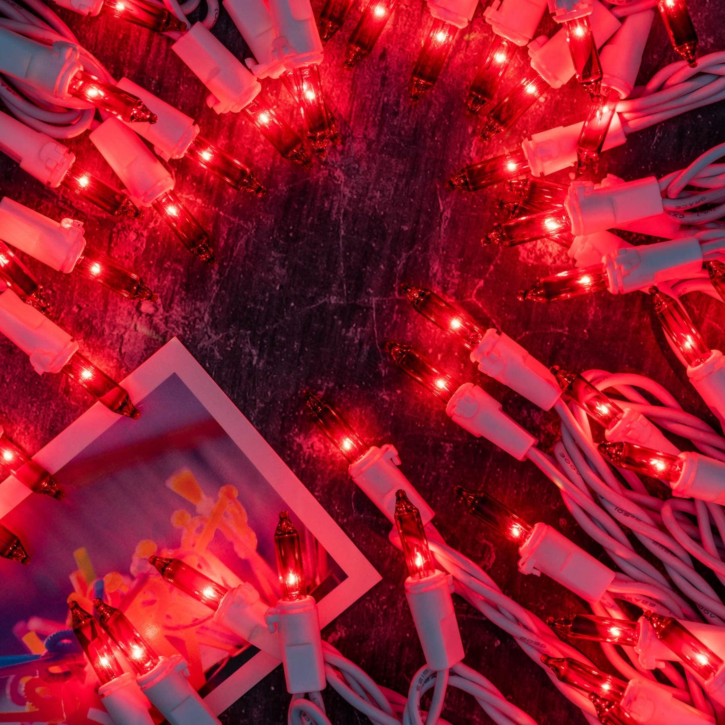 YULETIME 200 Red Christmas String Lights, 2-Set 33 ft 100 ct White Wire
