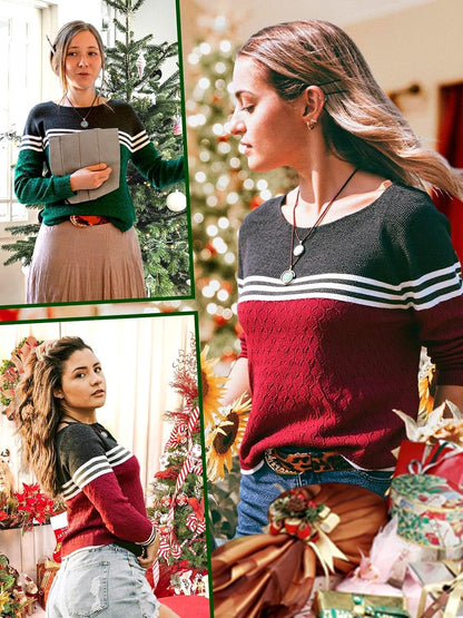 Womens Sweaters Fall 2025 Fashion Boho Trendy Lightweight Pullover Crew Long Sleeve Cute Tops for Women Winter Outfits