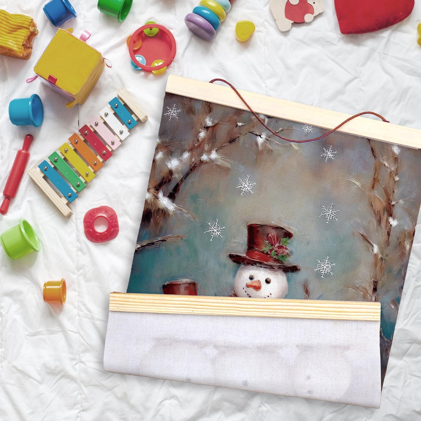 LKETW Christmas Snowman Poster Hanger Frame, 12x16 inch, Wall Art, Winter Snowy Theme Posters for Home Decor