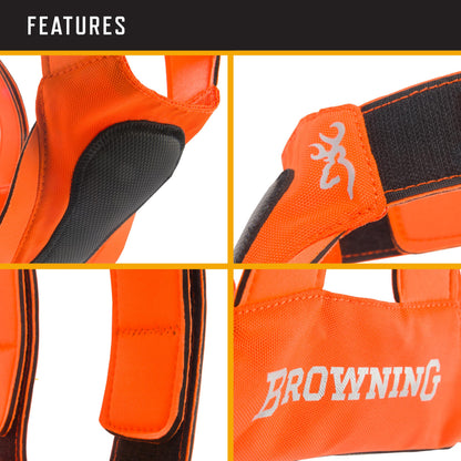 Browning Pet Hi-Vis Safety Vest for Dogs, Safety Orange, Large, Chest Protection
