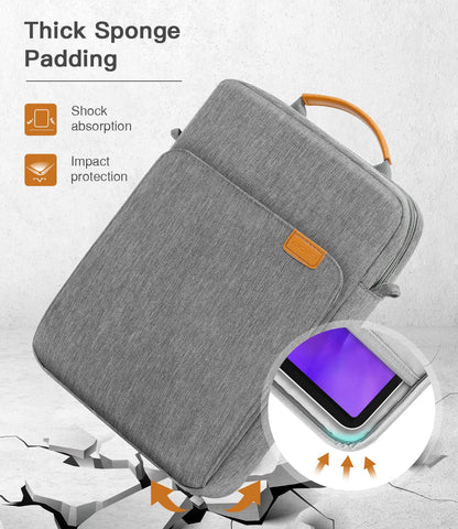 MoKo 15 Inch Laptop Sleeve Bag Fits MacBook Air 15" M2 2023, MacBook Pro 14" M2 2023, Galaxy Tab S9 Utra 14.6" 2023, Handle Carrying Case with Shoulder Strap, Indigo