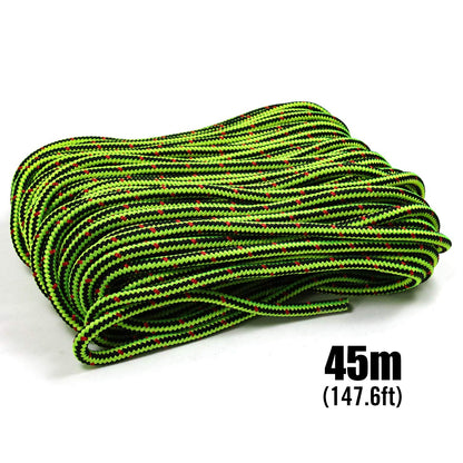 Perantlb 16 Strand Arborist Climbing Rope, UV Resistant and Weather Resistant Double Braided Boat rope1 / 2 "by 150 'Black with Green…