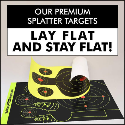 12x18 Splatter Targets. Shots Burst with a Bright Splatter Upon Impact. Instantly See Your Shots. (10)