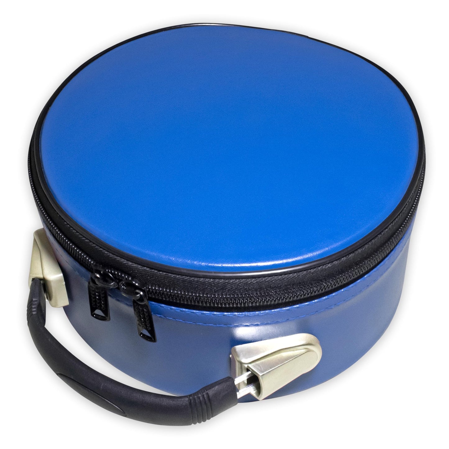 UK EMPIRE GROUP Premium Masonic Crown Cap Case Leather – Freemason Hat Storage Carrying Box, Blue (Plain)
