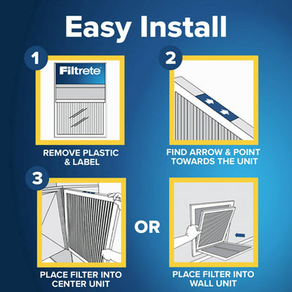Filtrete 11.5x29.5x1 AC Furnace Air Filter, MERV 8, MPR 700, Tough on Pollen, Easy on Airflow, 3-Month Pleated 1-Inch Electrostatic Air Cleaning Filter, 4-Pack (Actual Size 11.19 x 29.19 x 0.81 in)