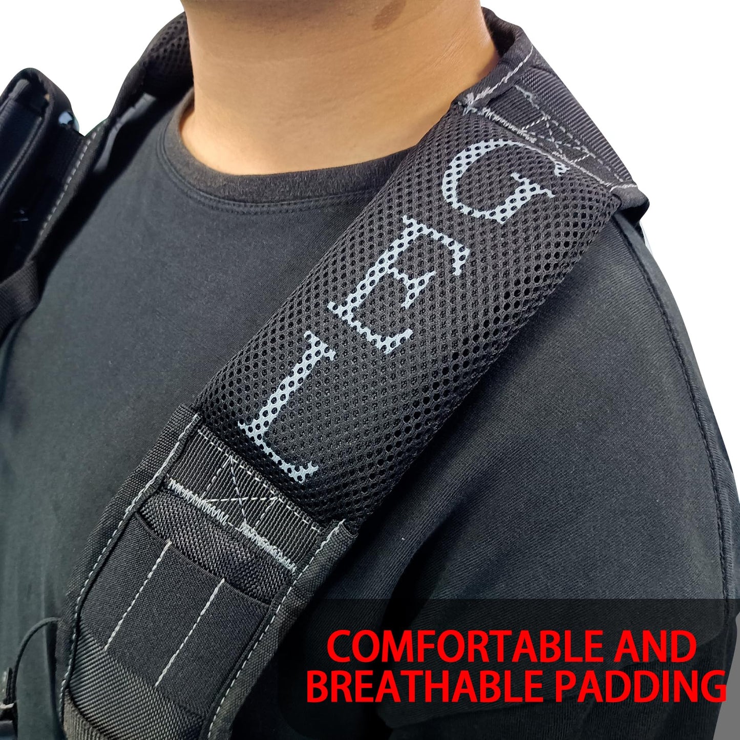 KUNN Tool Belt Suspenders Padded Construction Belt Harness with Gel Shoulder Strap Detachable Phone Holder,4 Tool Belt Loops
