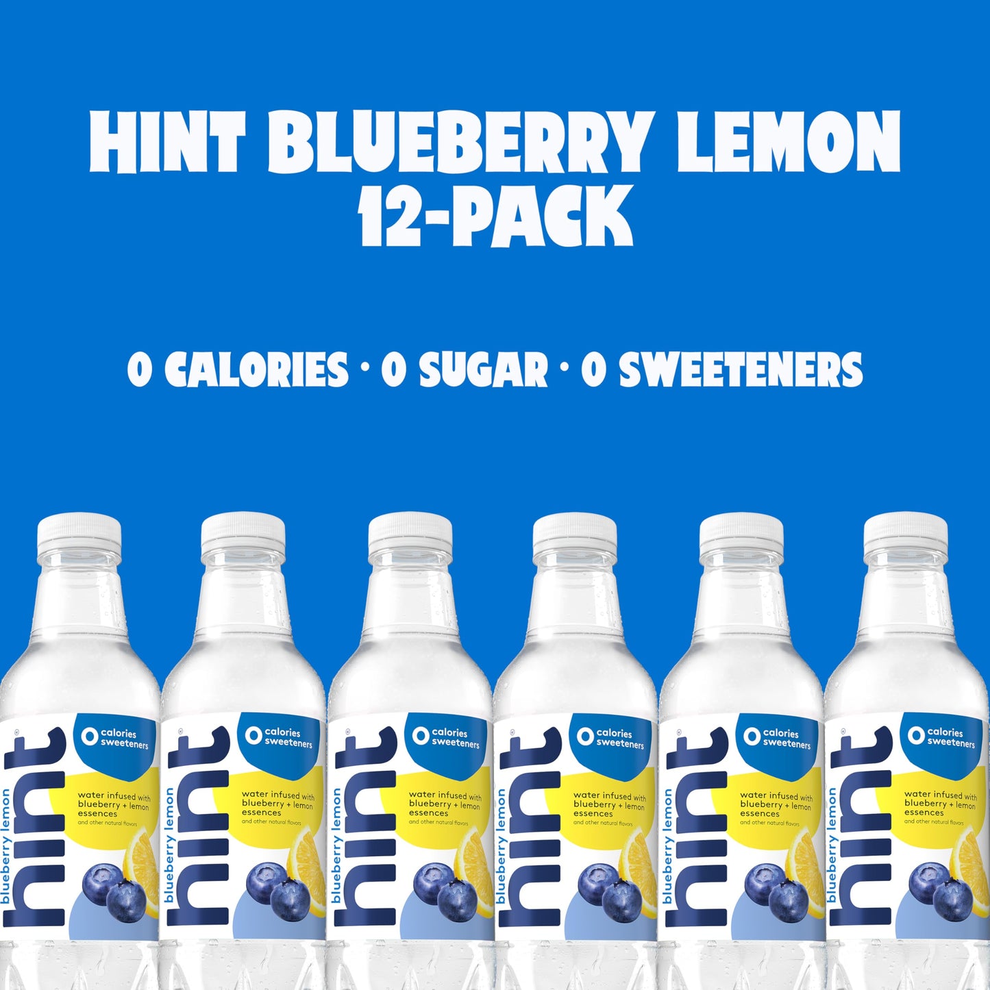 Hint Fruit-Infused Bottled Water, 4-Flavor White Variety Pack - Sugar Free Flavored Water with Zero Calories, Naturally Flavored, and No Artificial Sweeteners - 16 Fl Oz (Pack of 12)