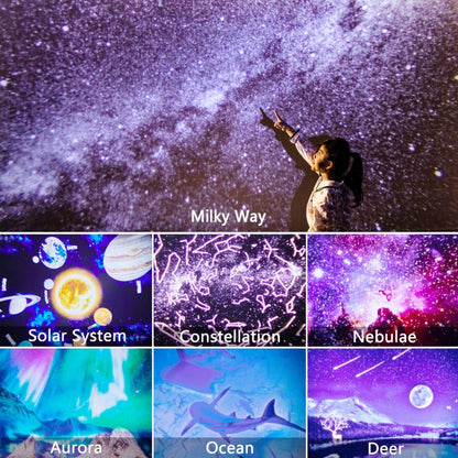 Star Projector, 7 in 1 Galaxy Projector, Night Light for Kids Bedroom, Ceiling, Projector with Bluetooth Speaker, Remote Control & White Noise, Timer 360° Rotating, Christmas, Room Decor (Bluetooth)