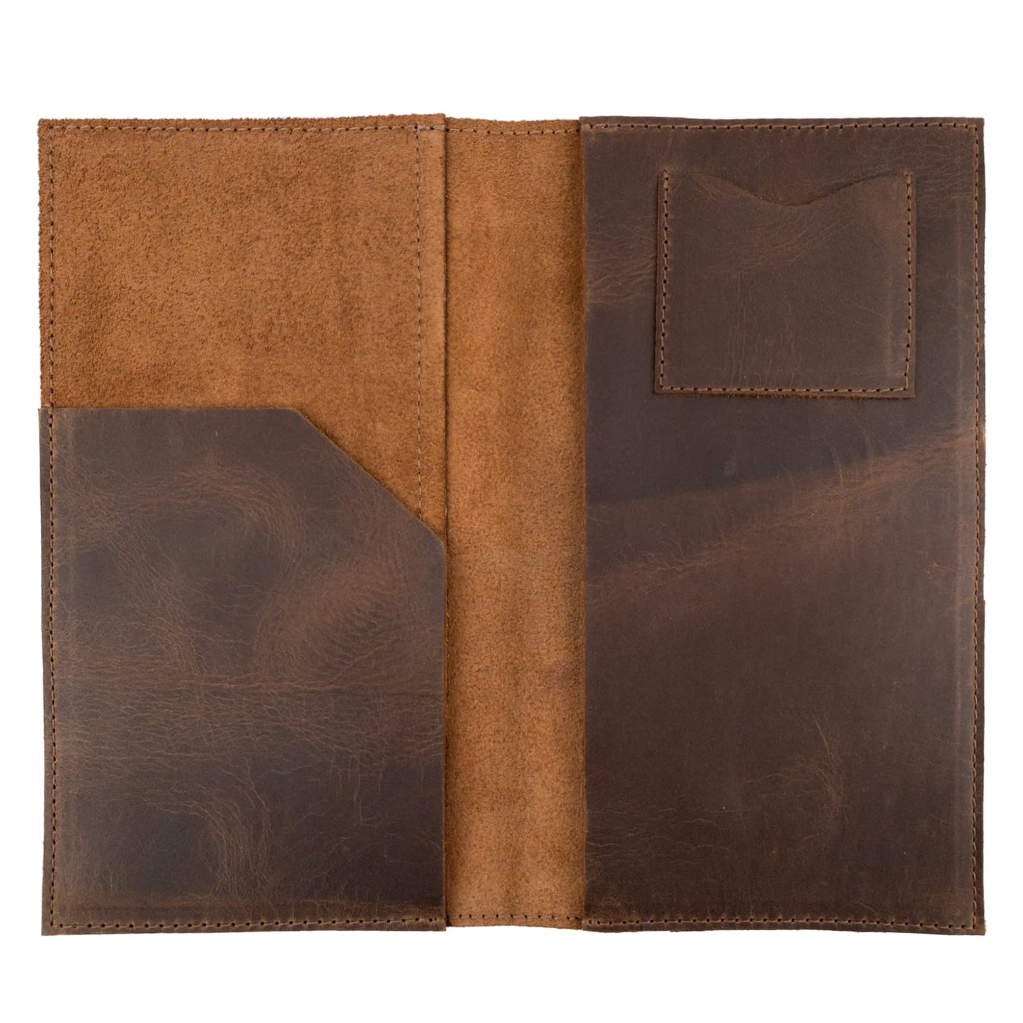 Hide & Drink, Fancy Check Presenter Handmade from Full Grain Leather, Bill Holder for Waiter/Waitress, Restaurant & Cafe Accessories :: Bourbon Brown