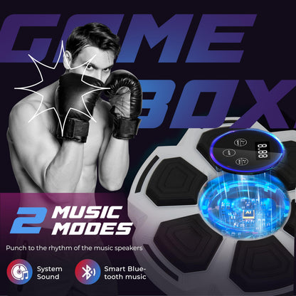 PHYLOKS™ Music Boxing Machine with Gloves, 9 Speeds & 9 Modes, Bring The Boxing Arena Home with Smart Reflex Lights, Music Punching Trainer for Home Fitness & Fun