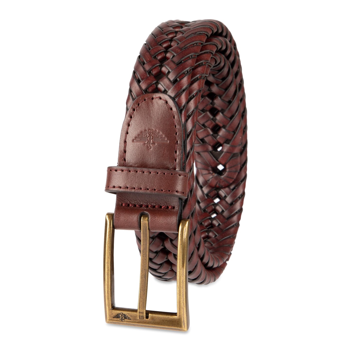 Dockers Men's Leather Braided Casual and Dress Belt,Brown,32