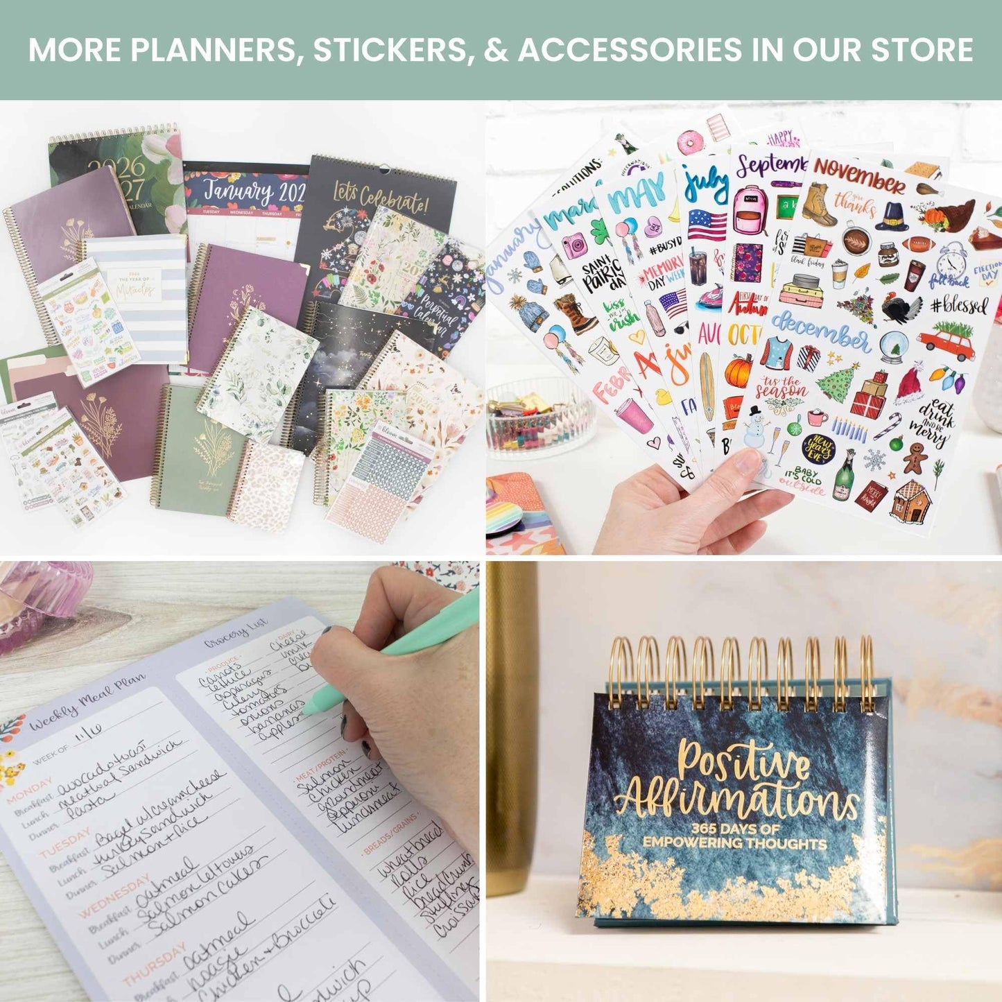bloom daily planners 2026 Hardcover Calendar Year Goal & Vision Planner (January to December) - Monthly & Weekly Agenda Organizer - 7.5" x 9" - Good Things Are Coming