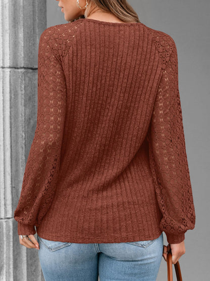 AUTOMET Women Long Sleeve Shirts Fall Lace Tops 2025 Fashion V Neck Sweaters Dressy Casual Winter Tunic Blouse Trendy Outfit