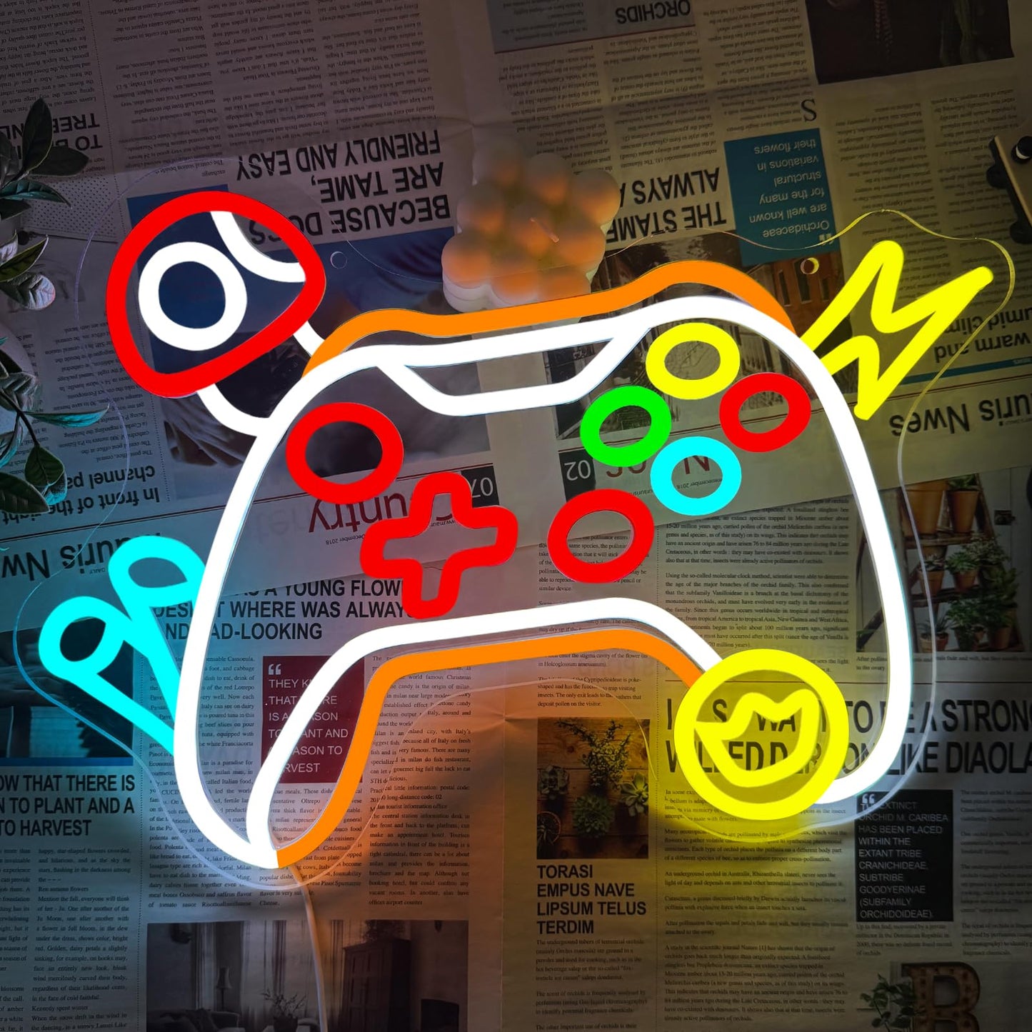Gaming Zone Neon Sign, Gamepad Shaped Mushroom Led Neon Signs for Game Room Gamer Man Cave Bedroom Wall Decor, Great Gift for Boy Teen