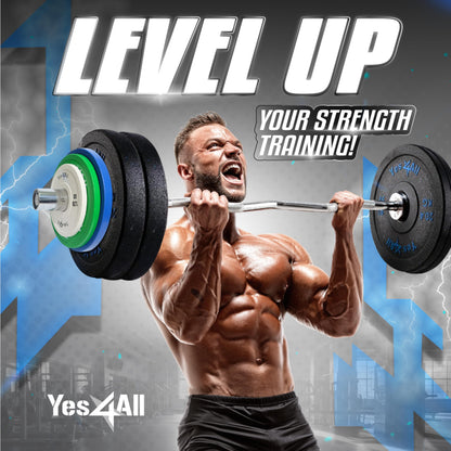Yes4All Fractional Weight Plates Set, Available In Steel And Rubber, Set of 2/4/6 Plates in 1.25LB, 2.5LB, or 5LB Sizes, Micro Change Plates for Dumbbell and Olympic Barbell Weightlifting