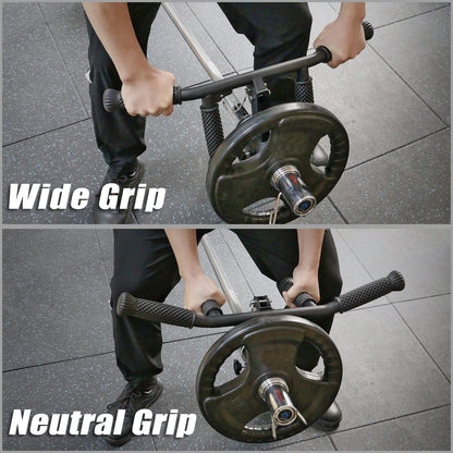 SELEWARE T Bar Row Attachment for 2" Olympic Barbell Bar, Solid Adjustable Multi-Grip Landmine Handle Attachment with Non-Slip Rubber Handle, Fits 2" Olympic Bars Strength Training Bars