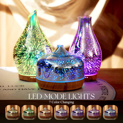 Porseme 500ml Essential Oil Diffuser, Aroma Ultrasonic Humidifier with Remote Control, BPA Free, Auto Shut-Off, Timer Setting for Large Room Sleeping Yoga