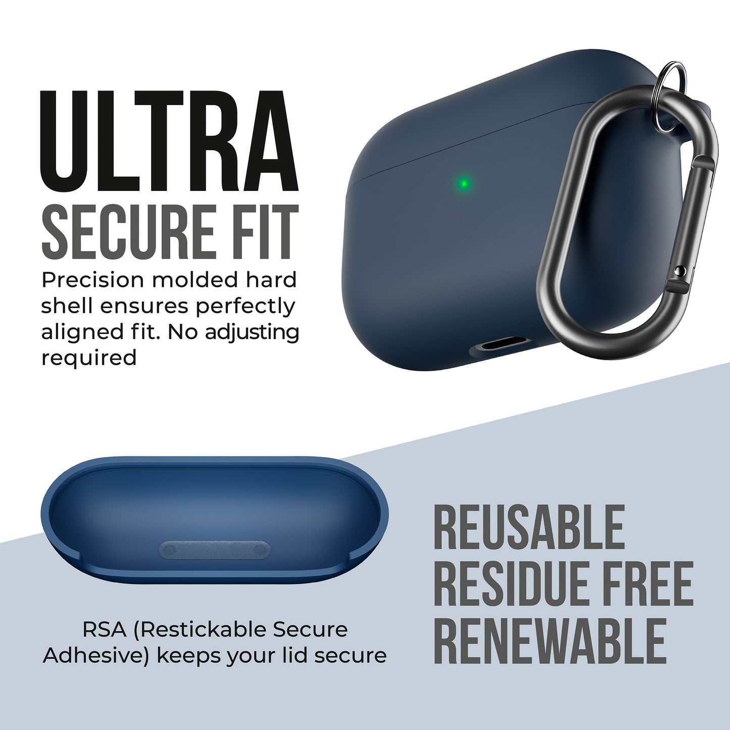KeyBudz Hybrid Shell Series Compatible with AirPods Pro Case Cover