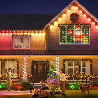 Permanent Outdoor RGB Lights with IP67 Waterproof,Smart Outdoor String Lights Remote Control, Eaves Lights with App, Daily and Accent Lighting for Halloween,Christmas Decor (400ft)