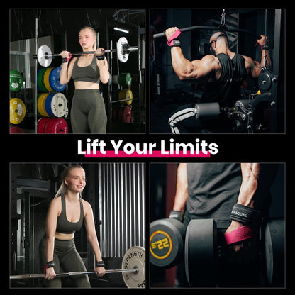 ALPHASQUAD Lifting Straps for Weightlifting – Heavy Duty Wrist Straps for Weightlifting with 7mm Thick Padded Cotton Wraps, 22.5" Long, 1.5" Wide – Deadlifts, Strength Training, Powerlifting, Men & Women