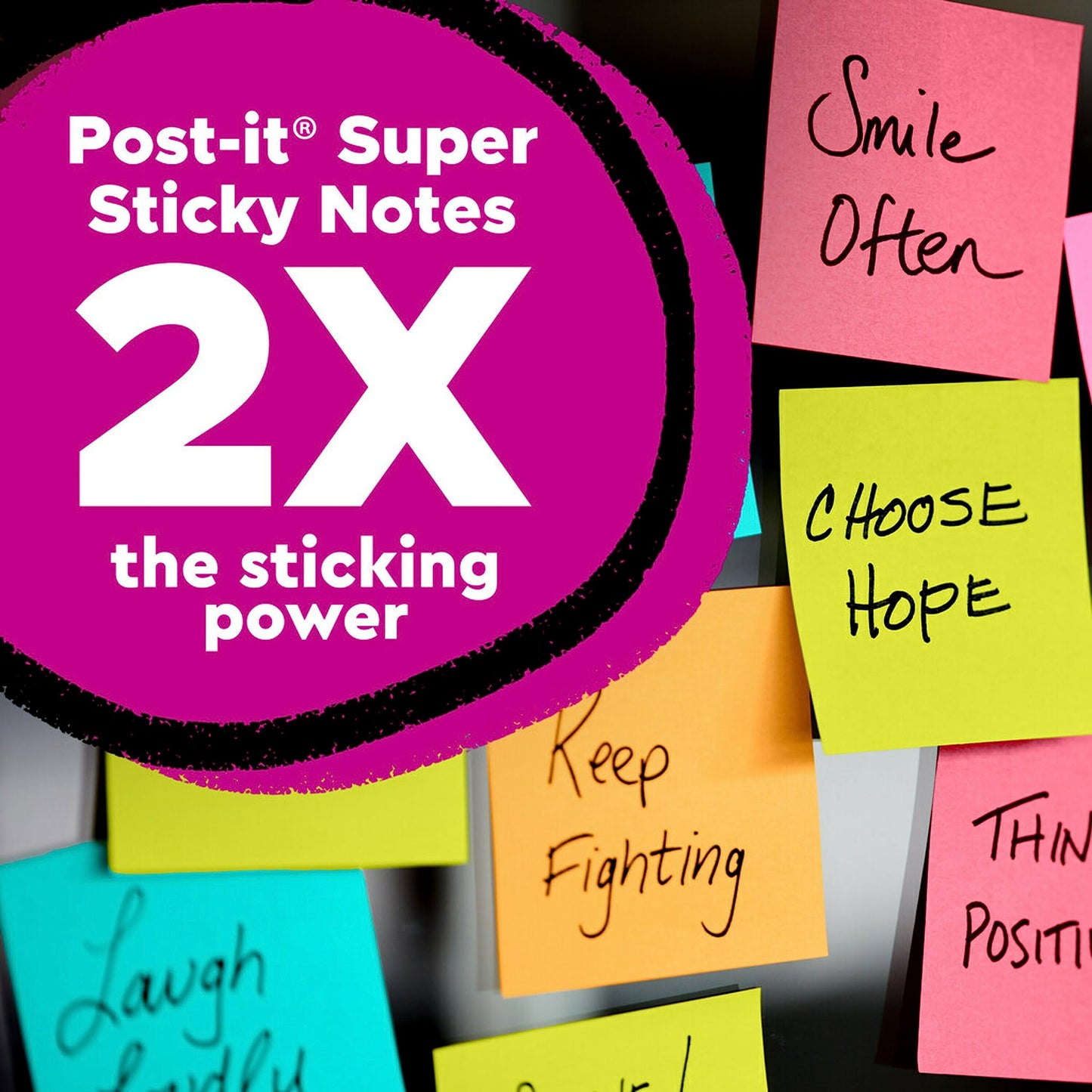 Post-it Super Sticky Lined Notes, 5 Sticky Note Pads, 4 x 6 in., School Supplies, Office Products, Sticky Notes for Vertical Surfaces, Monitors, Walls and Windows, Supernova Neons Collection