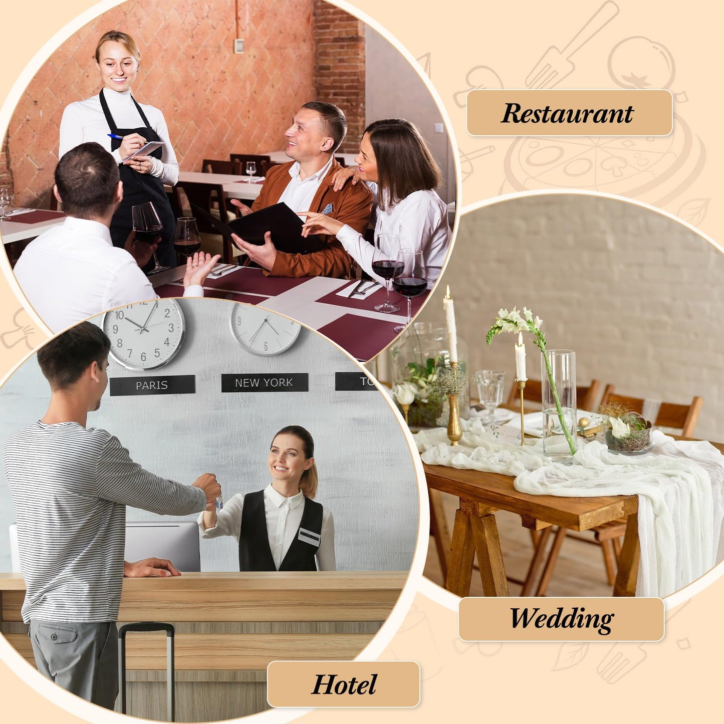 Skyygemm 24 Pcs Leather Menu Covers Holders for 8.5 x 11 Inches, Waterproof Double View Leather Dinner Menu Holder Covers for Restaurant, Hotel, Bar