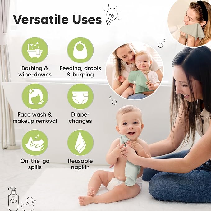 6-Pack Baby Washcloths