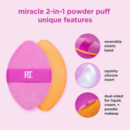 Real Techniques Miracle Complexion Sponge, Makeup Blending Sponge, For Liquid & Cream Foundation, Offers Light To Medium Coverage, Natural, Dewy Makeup, Orange Sponge, Latex-Free Foam, 1 Count