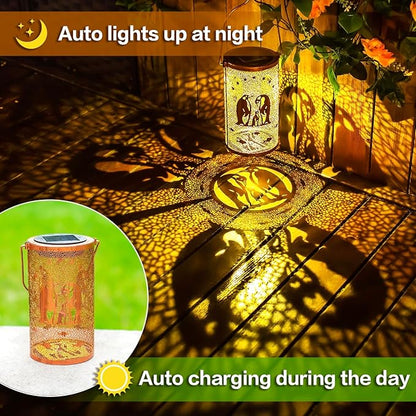 Penguin Solar Lanterns Outdoor Waterproof Hanging Solar Lights Penguin Gifts for Women Men Metal Decorative LED Penguin Lanterns for Garden Decor,Yard,Patio,Lawn,Tabletop,Pathway,Landscape