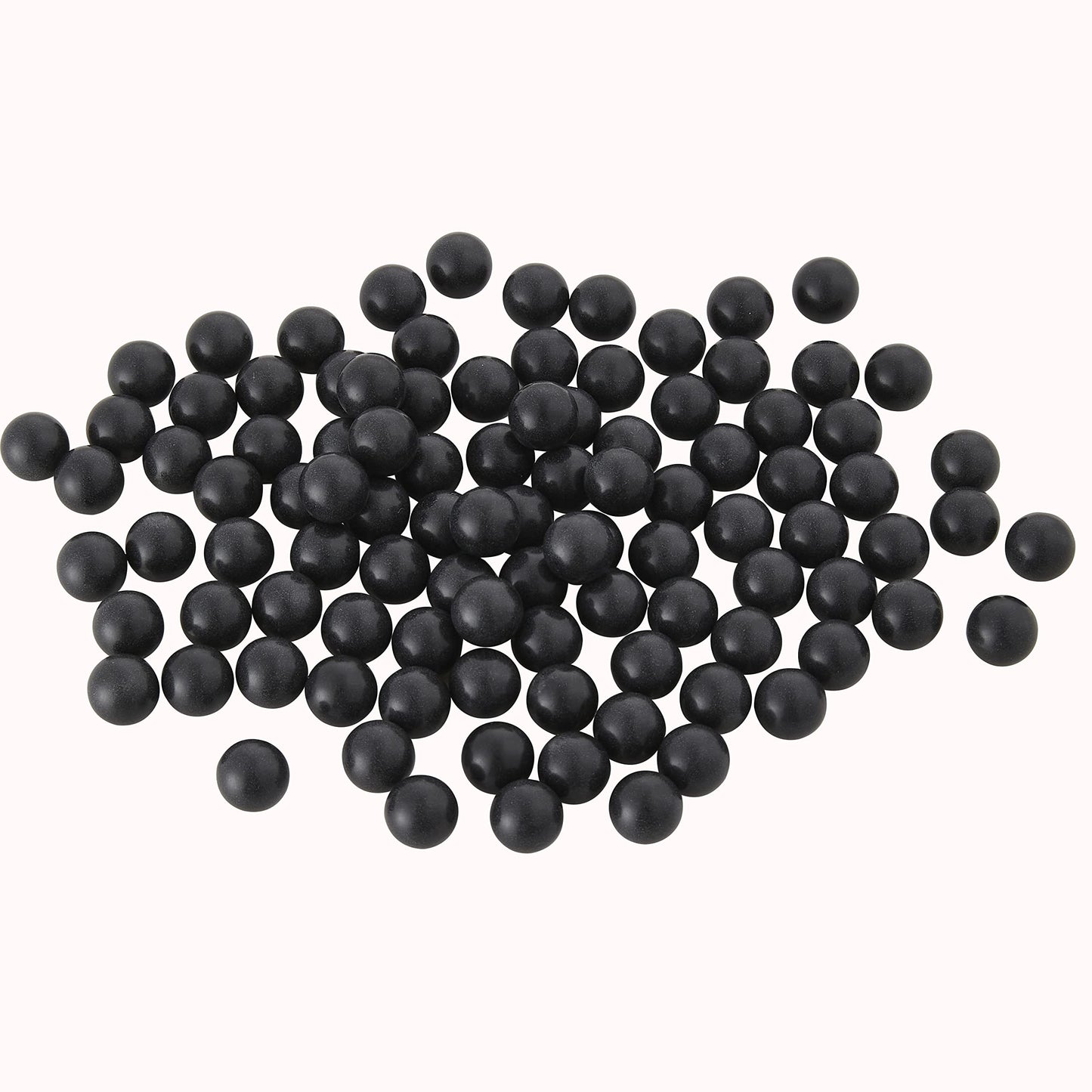100 Counts 50 Cal Solid Nylon Balls for Tr50/BP50/HDP50 Reusable .50 Caliber Hard Plastic Paintball Ammo Projectiles for Self Defense (Black)