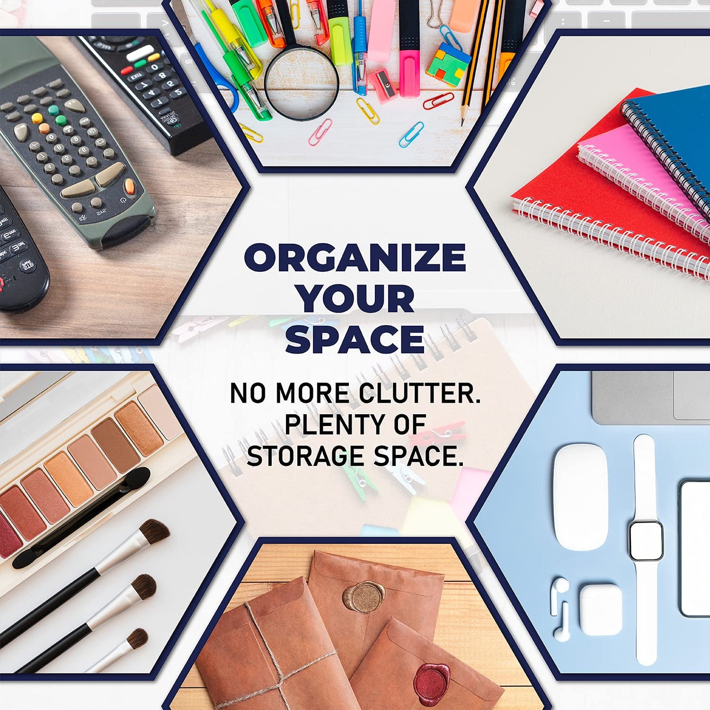 Acrylic Desk Organizer for Office Supplies and Desk Accessories, 12.5” x 5.5” x 4” and 5mm Acrylic Valet to Organize Documents, Files, Mail, Paper Clips, Sticky Notes, Tablet, Other Storage (Clear)